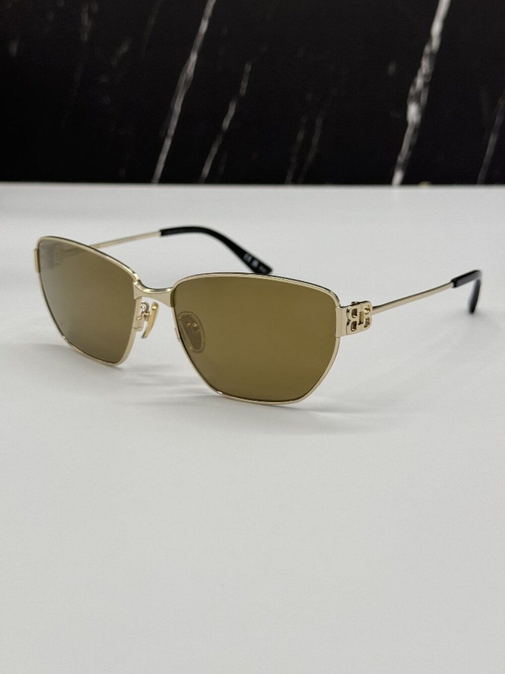 NEW BALENCIAGA BB0337SK 003 GOLD WOMEN SUNGLASSES BALENCIAGA EYEWEAR - Picture 1 of 8